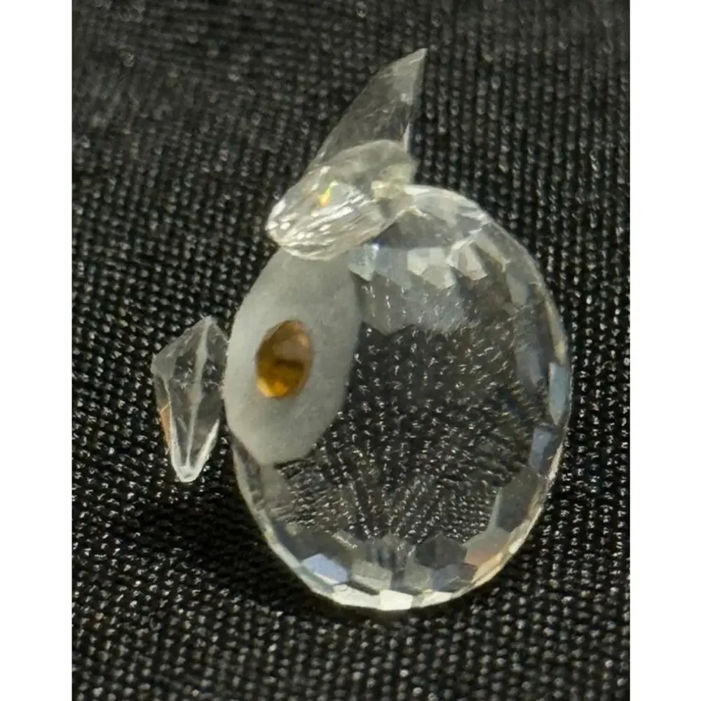 Asfour Egyptian Crystal Owl Figurine - RARE - 0.5